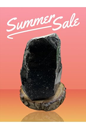 OBSİDYEN STANDLI KAYA(EJDERHA CAMI)(SERTİFİKALI)