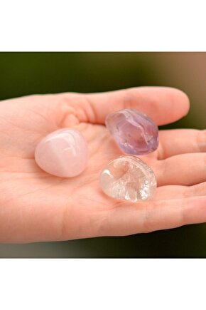 Ametist - Pembe Kuvars - Kristal Kuvars Taşı Kütle