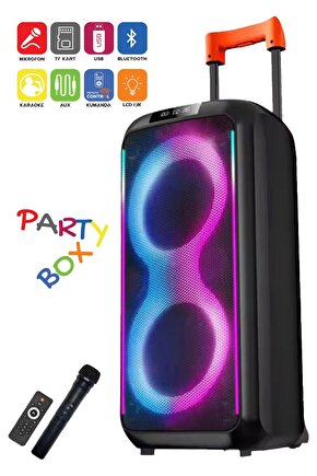 NDR-1096 BÜYÜK BOY BLUETOOTH HOPARLÖR KABLOSUZ TEKERLEKLİ TAŞINABİLİR KABLOSUZ SPEAKER TOPLANTI ANFİ