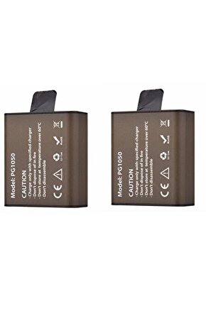 2 Adet Pg1050 Batarya Eken Aksiyon Kamera Bataryası 3.7v 1050mah 3.885wh
