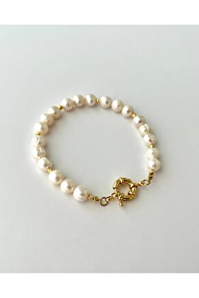Gerçek Inci Bileklik - Altın & Charm Takılabilir