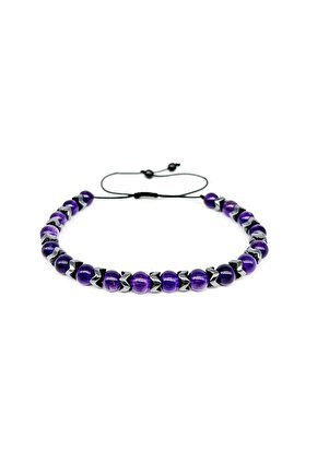 Ametist Hematit Bileklik