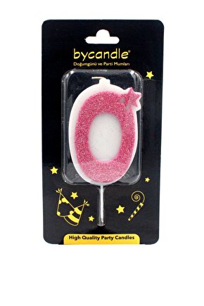 Simli Pembe Rakam Mum-0