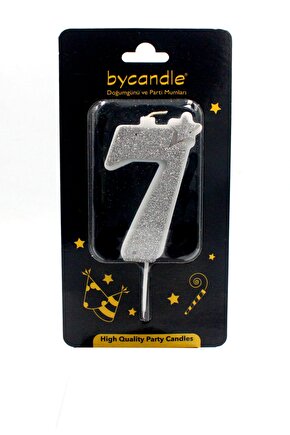 Simli Gri Rakam Mum-7