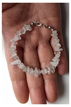 Kristal Kuvars Kırıktaş Doğal Taş Bileklik