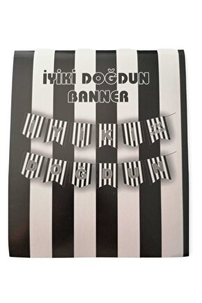 Siyah Beyaz Beşiktaş Taraftar Iyi Ki Doğdun Banner Doğum Günü Uzar Yazı
