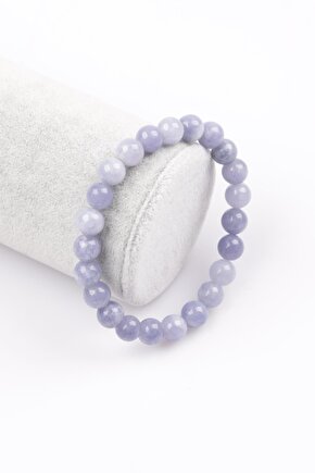 Mavi Kuvars Doğal Taş Bileklik 8 Mm Küre Kesim