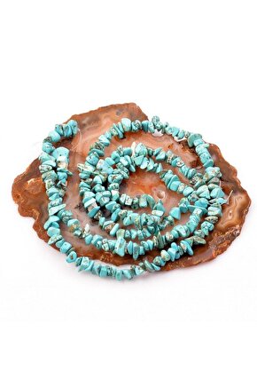 Turkuaz Firuze Taşı Doğal Taş Kırık Taş Dizi 80 Cm Orjinal Doğal Taş Dizi