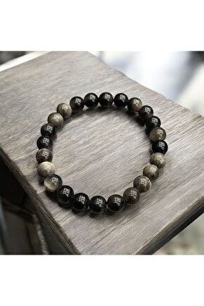 AuraStone Obsidyen Doğal Taş 8mm Bileklik