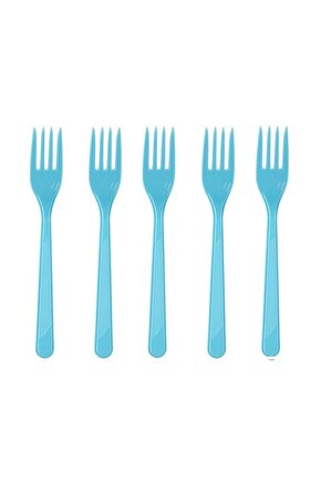 50 Adet Renkli Sert Dayanıklı Plastik Kullan At Doğum Günü Parti Sunum Çatal