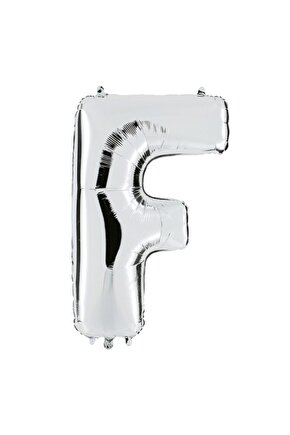 Folyo Balon 40 Inç 100cm F Harfi Gümüş Renk