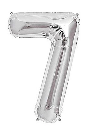 7 Rakam Silver Folyo Balon Sayılı Balon 100 Cm Dev Boy