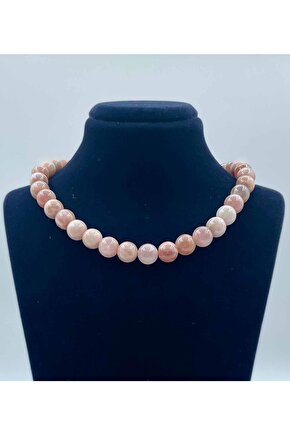 Güneş Taşı Doğal Taş Kolye 8 Mm Küre Kesim