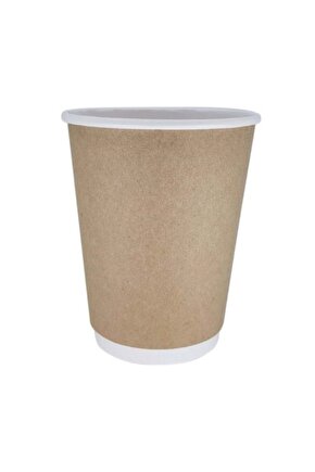 14 Oz Kraft Double Wall Karton Bardak 100 Adet