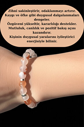 Açık Renk Akik Taşı Bileklik – Strese Karşı Doğal Taş, Zihinsel Huzur ve Koruma Kristali