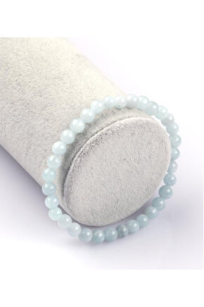 Akuamarin Doğal Taş Bileklik 6 mm