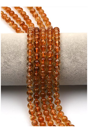 Sitrin Doğal Taş Dizi 6 mm ( AA kalite )