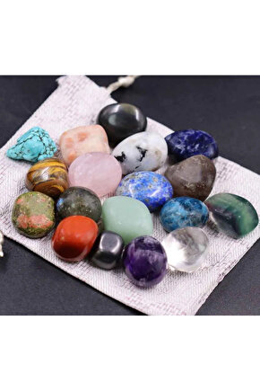 18’li Tımbıl Doğal Taş Set renkli