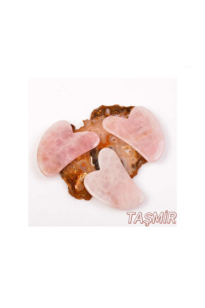 Doğal Pembe Kuvars Taşı Gua Sha Masaj Taşı