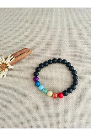 Doğaltaş 7 Çakra Oniks Kadın Bileklik