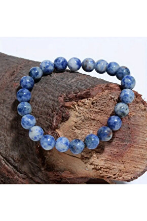 Zihin açıkliği ve odaklanma taşı bileklik – Sodalit -100%100 doğal sertifikalı değerli taş