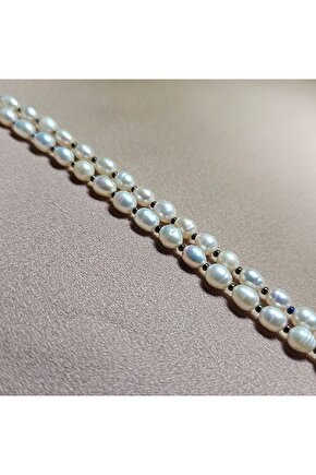 İnci Doğal Taş Halhal - Colourful Küçük 1 Adet El Yapımı Tasarım Ürünler