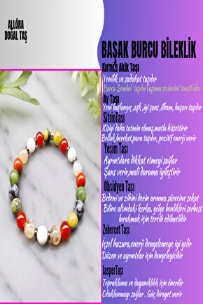 Doğal Taş Başak Burcu Bilekliği