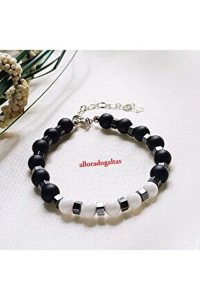 Sedef&hematit&onix Taşı Bileklik