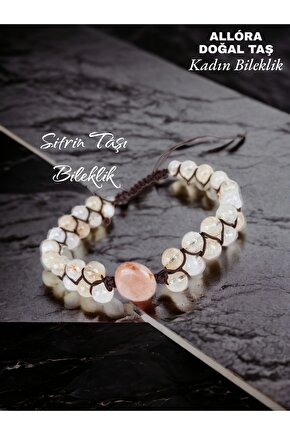 Doğal Taş Sitrin Taşı(PARA MIKNATISI)bileklik