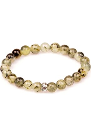 Prehnit Taşı Doğal Taş Bileklik 8 Mm