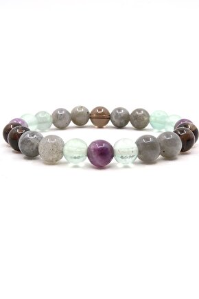 Doğal Taşlı Burç Bilekliği Oğlak Burcu Ametist Taşı