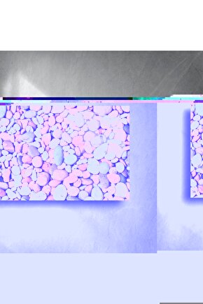 Açık Renkli Doğal Çakıl Taşı Desenli Temperli Cam Tablo