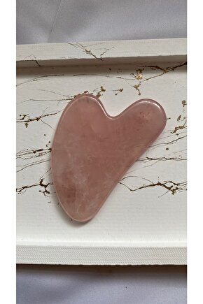 Pembe Kuvars Doğal Taş Gua Sha Masaj Taşı Kaliteli