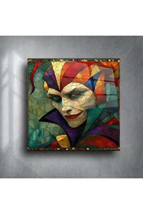 Joker Maskeli Cam Tablo