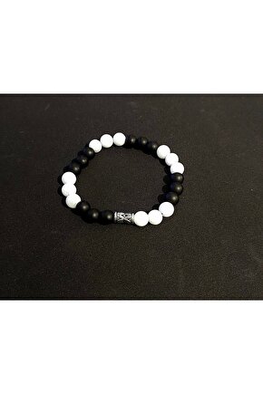 DOĞAL TAŞ BİLEKLİK (KUVARS MAT ONİX) 8MM
