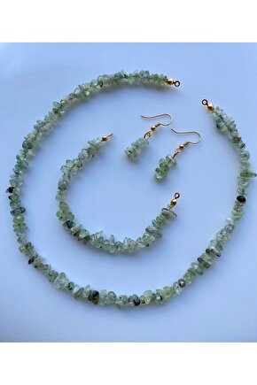 Prinayt (Prenhit) Kırıktaş Doğal Taş Set