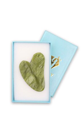 Yeşim Taşı Kalp Gua Sha Doğal Taş