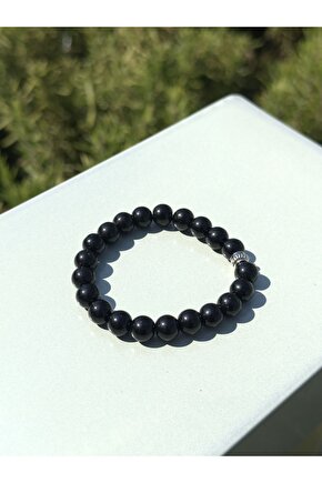 Doğal Parlak Oniks Taşı Unisex Bileklik - Şık Ve Dayanıklı Aksesuar Bileklik