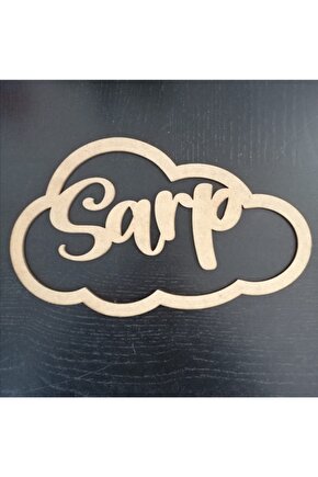 3 Mm Ham Mdf Bulut Ahşap Makrome Isimlik