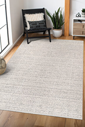 Bambu Saten Halı Kilim Salon Mutfak Koridor Yolluk Dokuma Makine Halısı Petra 2 Gri