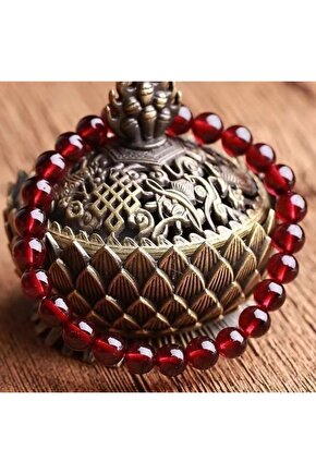 Doğal Lal Granat 8mm Bileklik Aaa+ Kalite