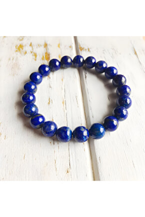 Sertifikalı Doğal Mozaik Mavi Kuvars Taşı Bileklik