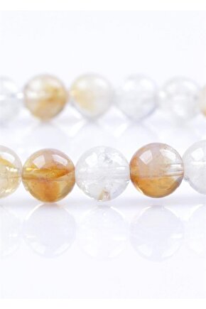 Sitrin Doğal Taş Bileklik 6 mm Küre Kesim