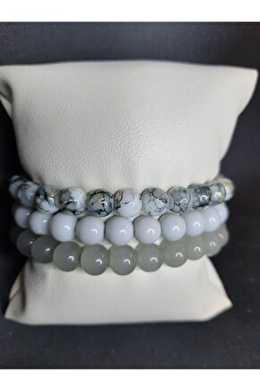 3’lü Cam Boncuk Bileklik Seti – 3 Al Az Öde Fırsatı Unisex