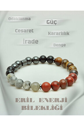 DOĞALTAŞ-ERiL ENERJİ (KAPLANGÖZÜ KIRMIZI JASPER ONİKS LABRODORİT) 8mm