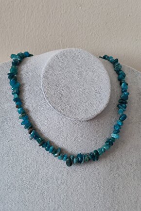 Sertifikalı Apatit Doğaltaş Kırıktaş Kolye