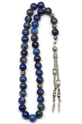 Lapis Lazuli Doğal Taş Tesbih 8 mm Yuvarlak Kesim