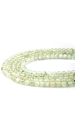 Prehnite ( A Kalite ) Doğal Taş Dizi 8 Mm Küre Kesim