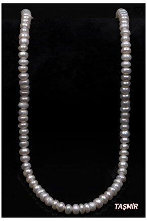 İnci Doğal Taş Kolye 3 x 5 mm