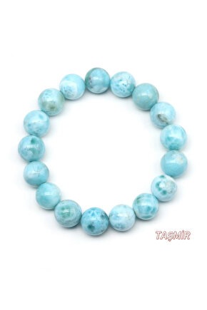 Larimar Taşı Doğal Taş Bileklik 12 mm